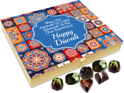 

Chocholik Diwali Sweets - May Diwali Drives Away All Your Sorrow And Darkness Chocolate Box - 20pc Truffles(240 g)