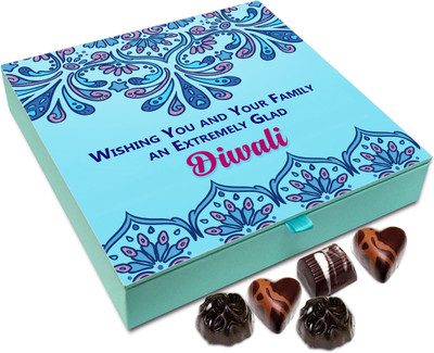 

Chocholik Diwali Sweets - Wishing You And Your Family A Very Glad Diwali Chocolate Box - 9pc Truffles(108 g)