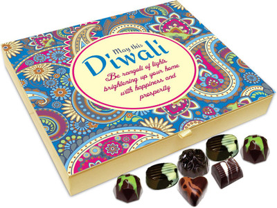 

Chocholik Diwali Sweets - May Diwali Brighten Up Your Home Chocolate Box - 20pc Truffles(240 g)
