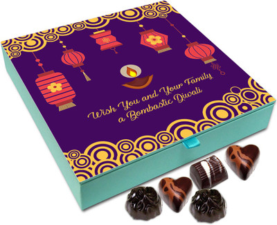 

Chocholik Diwali Sweets - I Wish Your Family A Bombastic Diwali Chocolate Box - 9pc Truffles(108 g)