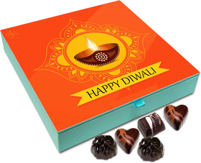 

Chocholik Diwali Gift - Happy Diwali To All My Special Friends Chocolate Box - 9pc Truffles(108 g)