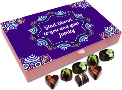 

Chocholik Diwali Sweets - Have A Cheerful And Safe Diwali Chocolate Box - 12pc Truffles(144 g)
