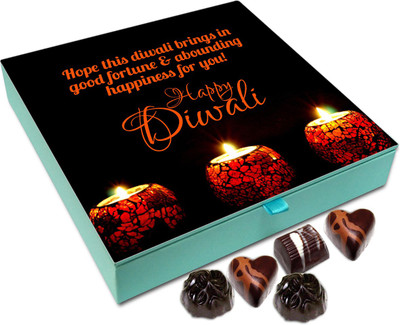 

Chocholik Diwali Gift Box - Hope This Diwali Brings Lots OF Fortune And Wealth Chocolate Box - 9pc Truffles(108 g)