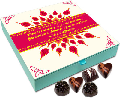 

Chocholik Diwali Sweets - May The Shining Diwali Candles Brighten Up Your Life Chocolate Box - 9pc Truffles(108 g)