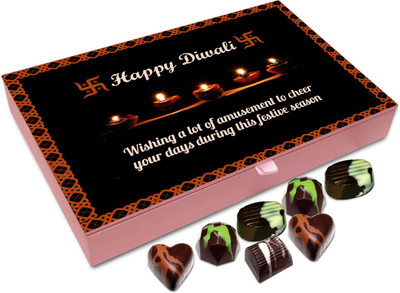 

Chocholik Diwali Gift Box - Wishing You Lots Of Amusement And Joy This Diwali Chocolate Box - 12pc Truffles(144 g)