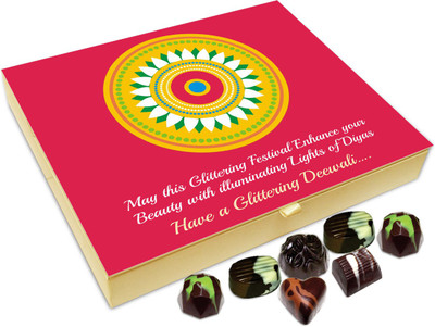 

Chocholik Diwali Gift - May The Glittering Diwali Festival Enhance Your Beauty Chocolate Box - 20pc Truffles(240 g)