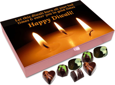 

Chocholik Diwali Gift Box - Let This Deepavali Burn All Your Bad Times Chocolate Box - 12pc Truffles(144 g)