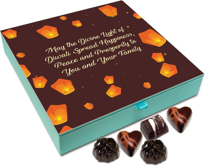 

Chocholik Diwali Sweets - May The Divine Light Of Diwali Spread Happiness In Your Life Chocolate Box - 9pc Truffles(108 g)