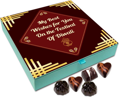 

Chocholik Diwali Sweets - My Best Wishes For You On The Festival Of Diwali Chocolate Box - 9pc Truffles(108 g)