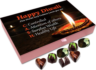 

Chocholik Diwali Gift Box - May Goddess Laxmi Bless You This Diwali Chocolate Box - 12pc Truffles(144 g)