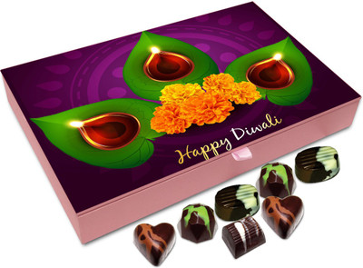 

Chocholik Diwali Gift - Have A Blessed And Safe Diwali Chocolate Box - 12pc Truffles(144 g)