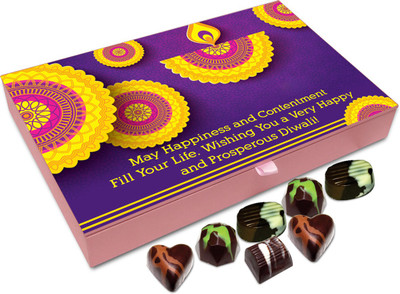 

Chocholik Diwali Gift - May Your Life Is Loaded With Happiness This Diwali Chocolate Box - 12pc Truffles(144 g)