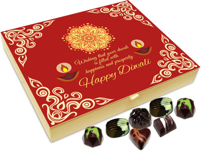 

Chocholik Diwali Gift - Wishing You A Bright Safe And Happy Diwali Chocolate Box - 20pc Truffles(240 g)