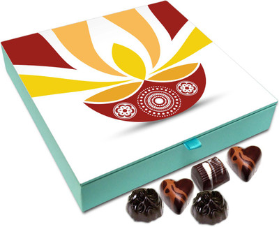 

Chocholik Diwali Gift - May Your Life Be As Glowing As Diwali Diya Chocolate Box - 9pc Truffles(108 g)