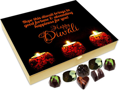 

Chocholik Diwali Gift Box - Hope This Diwali Brings Lots OF Fortune And Wealth Chocolate Box - 20pc Truffles(240 g)