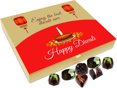 

Chocholik Diwali Gift - Happy Diwali To All My Guardians Chocolate Box - 20pc Truffles(240 g)