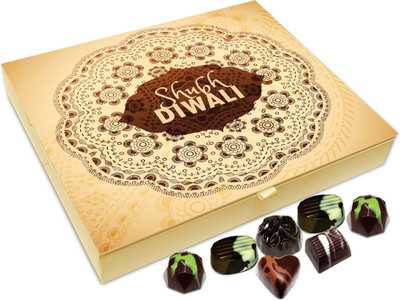

Chocholik Diwali Sweets - Shubh Diwali To All My Close Friends Chocolate Box - 20pc Truffles(240 g)