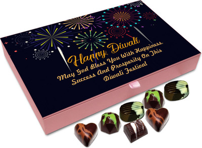 

Chocholik Diwali Sweets - May God Bless You With All The Happiness And Prosperity Chocolate Box - 12pc Truffles(144 g)