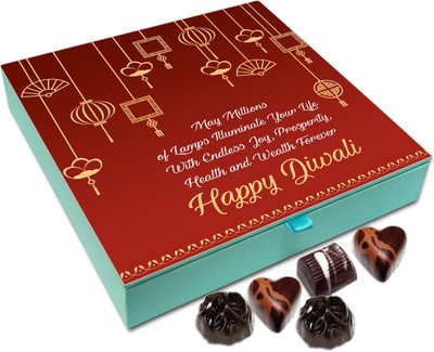 

Chocholik Diwali Sweets - May Million Diwali Illuminate Your Life Chocolate Box - 9pc Truffles(108 g)