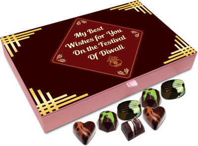 

Chocholik Diwali Sweets - My Best Wishes For You On The Festival Of Diwali Chocolate Box - 12pc Truffles(144 g)