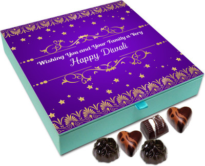 

Chocholik Diwali Sweets - Wishing You And your Family A Very Happy Diwali Chocolate Box - 9pc Truffles(108 g)