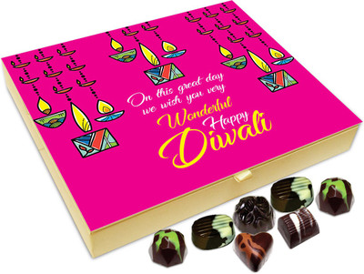 

Chocholik Diwali Sweets - On The Great Day We Wish You Happy Diwali Chocolate Box - 20pc Truffles(240 g)