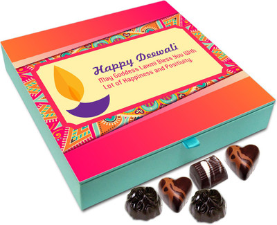 

Chocholik Diwali Sweets - May Goddess Laxmi Bless You Wit Lots Of Wealth This Diwali Chocolate Box - 9pc Truffles(108 g)