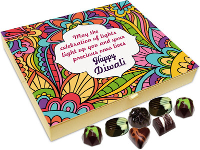 

Chocholik Diwali Sweets - May The Diwali Festival Light Up Your Lives Chocolate Box - 20pc Truffles(240 g)