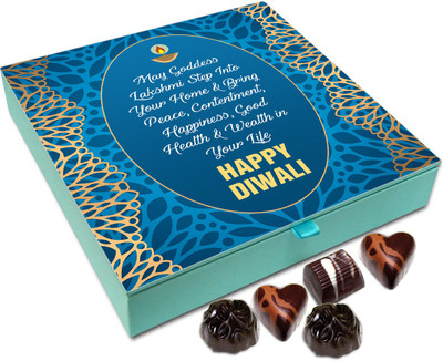 

Chocholik Diwali Sweets - May Goddess Lakshmi Bless You With Wealth On This Diwali Chocolate Box - 9pc Truffles(108 g)