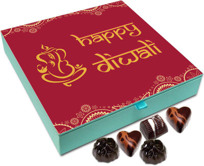 

Chocholik Diwali Sweets - Happy Diwali Dear Parents Chocolate Box - 9pc Truffles(108 g)