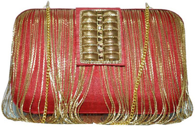 

falah Party Maroon Clutch