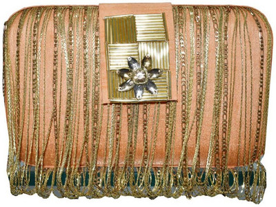 

falah Party Orange Clutch