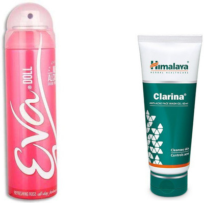 

Himalaya clarina anti acne face wash gel, eva deo(Set of 2)