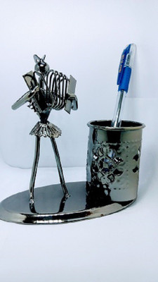 

sunvi 1 Compartments metal pen stand(Black)