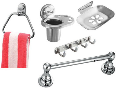 

shiva diamond Flicker Stainless Steel Bathroom Set(Pack of 5)