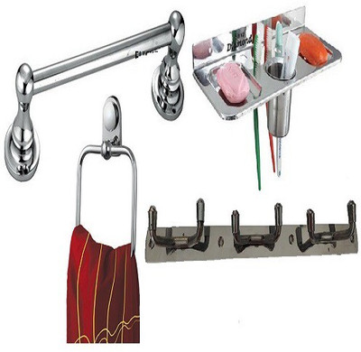 

shiva diamond Asus Stainless Steel Bathroom Set(Pack of 4)