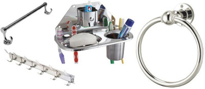 

shiva diamond Gold Stainless Steel Bathroom Set(Pack of 4)