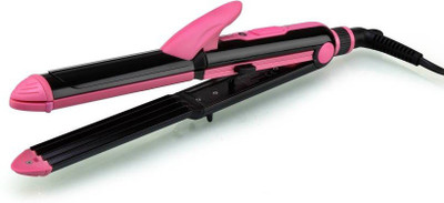 

Wonder World ™ Curling Iron Tourmaline Ceramic 2 in 1 Curling Wand and Hair Straightener Fast Heat Up Electric Hair Curler