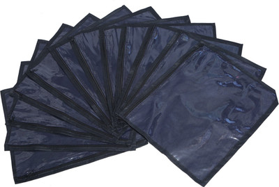 KUBER INDUSTRIES Designer Single Packing Saree Cover 12 pcs set PackingSPB01(Black)