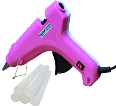 

Themisto 40 watt Pink & White with ON OFF Switch Indicator & 5 milky stick Standard Temperature Corded Glue Gun(11 mm)
