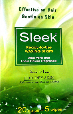 

SLEEK Waxing Strips for Dry Skin Aloe Vera & Lotus Flower Fragrance (Pack of 2) Strips(5 g, Set of 2)