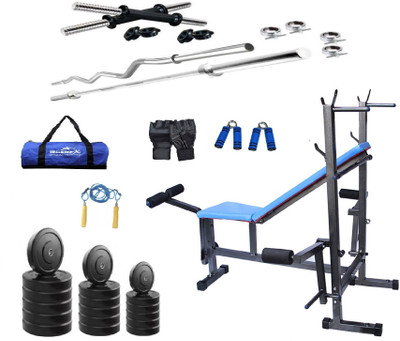 

Star X 72kg PVC weight with rods acessories and 8 in1 bench Home Gym Combo(100 - 120 kg)