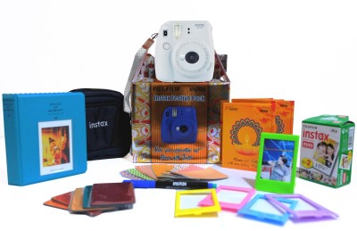 View Fujifilm Instax Mini 9 Smokey White Festive Pack Instant Camera(White)  Price Online