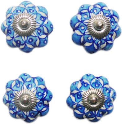 

Ageless Azyra KNOBBIG01 Ceramic Cabinet/Draw Knob(Blue Pack of 4)