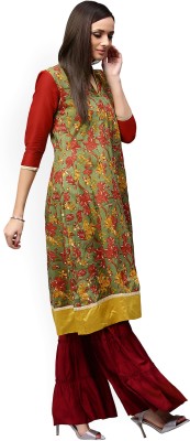 Buy Ek Katha Muddy Yellow A Line Kurta With Kali Detailing for Women Online   Tata CLiQ Luxury