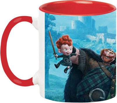 

Ashvah Brave Pixar Ceramic Mug(350 ml), Red