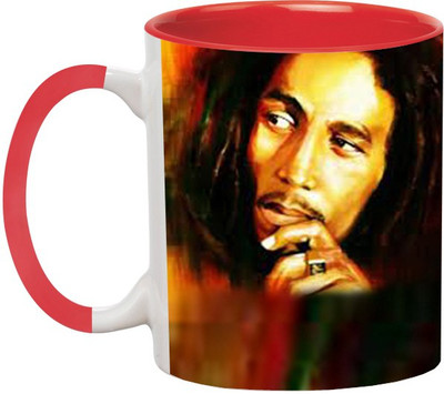 

Ashvah Bob Marley Ceramic Mug(350 ml), Red