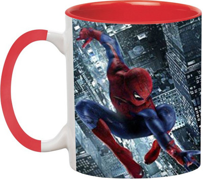 

Ashvah SpiderMan 1525 Ceramic Mug(350 ml), Red