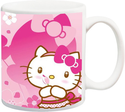 

Stylotrendz Kitty Print Happy Anniversary Gift Ceramic Mug(325 ml), White