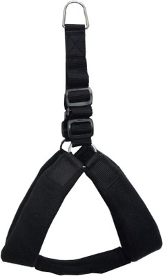 

Petshop7 Nylon & Bliss Padding Red 0.75 Inch  Dog Harness ( Chest Size - 25-28 ) Dog Standard Harness(, Black